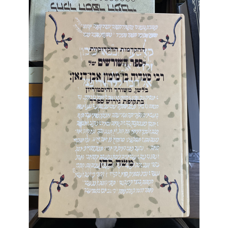 ההקדמות הדקדוקיות לספר השרשים של רס&quot;ג