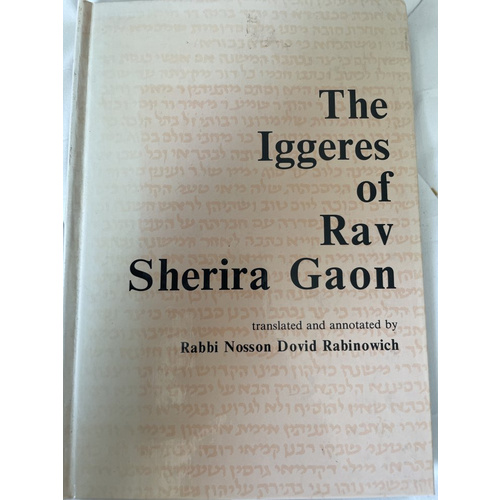 The Iggeres of Rav Sherira Gaon - Rabinowich