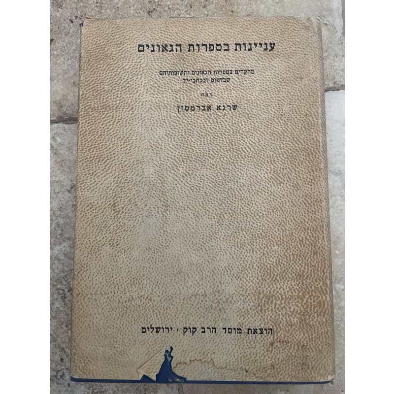 עניינות בספרות הגאונים - אברמסון