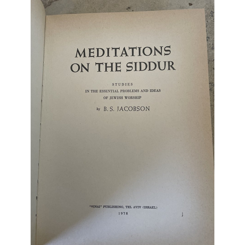 Meditations on the Siddur - Jacobson