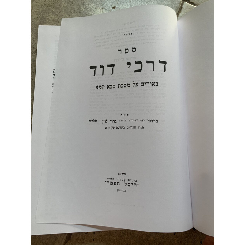 דרכי דוד - סדר נזיקין