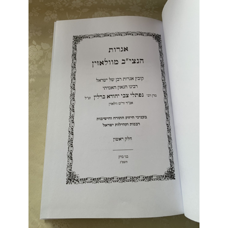 אגרות הנצי&quot;ב מוולאזין